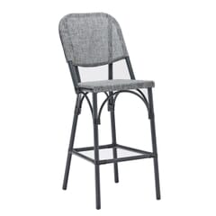 Aluminum Frame with Charcoal Look Outdoor Bar Stool