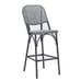 Aluminum Frame with Charcoal Look Outdoor Bar Stool