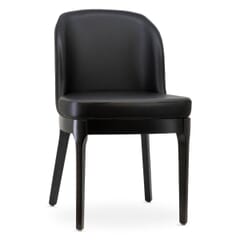 Grace QuickShip Upholstered Commercial Dining Wood Chair with Black Vinyl