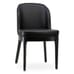 Full black upholstered wood restaurant chair