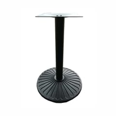 Indoor/Outdoor Black Round Cast Iron Table Base