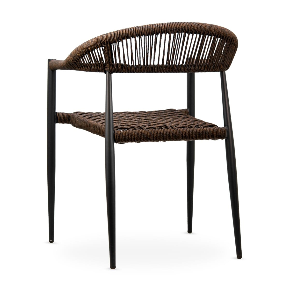 Sabbia Stackable Outdoor Brown Rope Commercial Chair