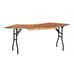Serpentine Wood Banquet Table with Folding Legs