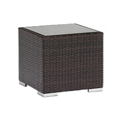 Siena Espresso Wicker Outdoor Lounge Square Table