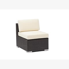 Siena Espresso Wicker Outdoor Lounge Sectional - Single