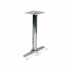 Chrome Bar Height Single Slat Metal Table Base (5