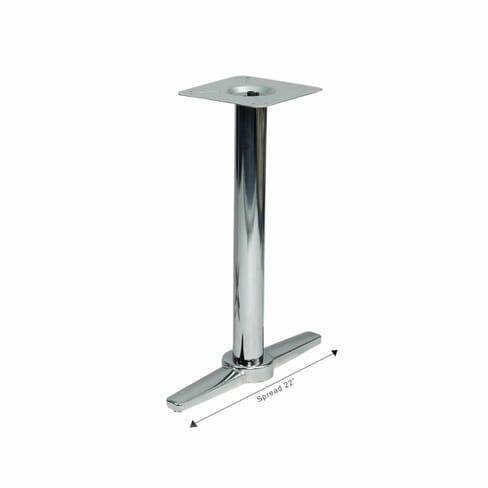 Chrome Single Slat Metal Table Base (5