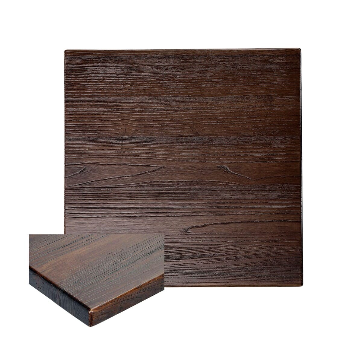 Reclaimed Ash Solid Wood Table Top in Walnut