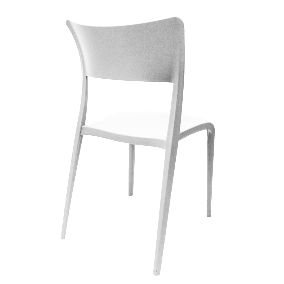 Contemporary Resin Indoor/Outdoor Chair in White