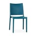 Stackable Indoor/Outdoor Resin Chair With Square Back in Blue