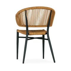 Palmera Stackable Outdoor/Indoor Commercial Chair with Tan Seat and Back