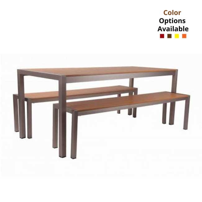 Synthetic Teak Benches Black Tan Options 31 X 71