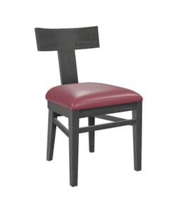 Midnight Gray T-Back Wood Side Chair (Front)