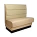 Three Horizontal Channel Back Booth