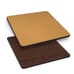 Square Laminate Commercial Drop Leaf Table Top in Walnut (36”x 36” to 51” Round)