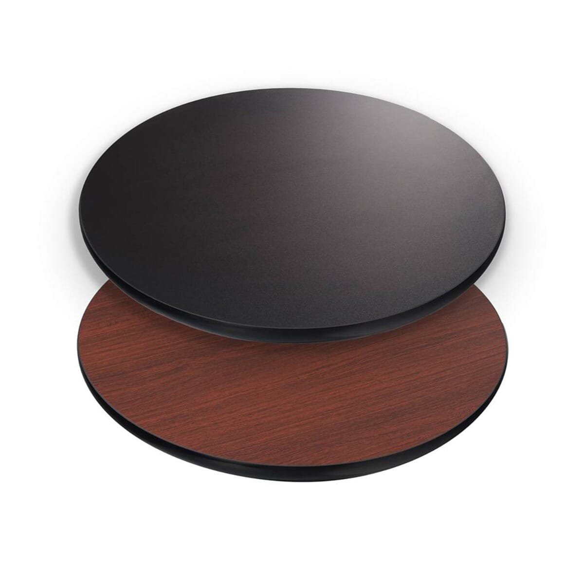 Commercial Laminate Square Drop Leaf Table Top in Black (36&rdquo;x 36&rdquo; to 51&rdquo; Round)