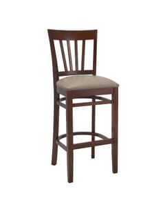 Milan Side Bar Stool with Upholstered Seat (front)