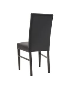 Fully Upholstered Bellini Wood Look Metal Chair in Walnut