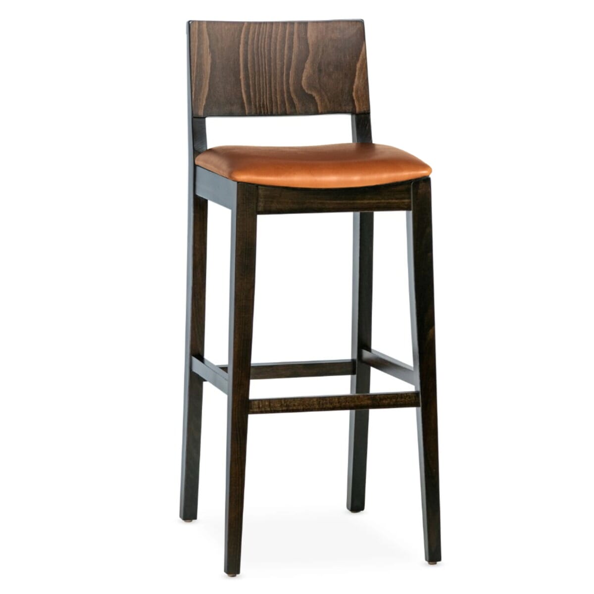 Signature Solid Wood Madison Side Bar Stool in Walnut