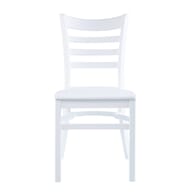 Stackable Ladderback Indoor/Outdoor Restaurant Chair in White 