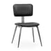 Willet Fully Upholstered Industrial Steel Restaurant Chair in Clear Coat